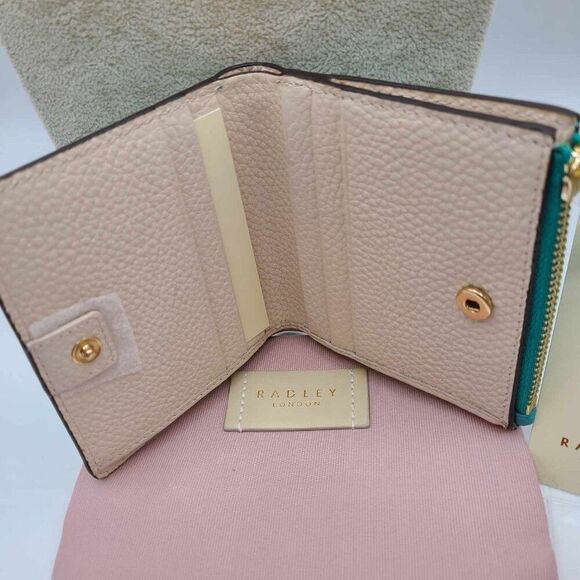 Radley London Turquoise Leather April Showers Small Wallet NWT! NEW! - Picture 7 of 9